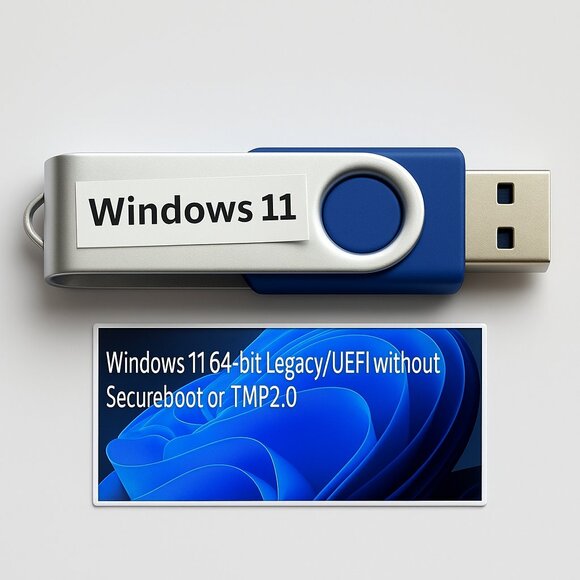 Windows 11 24H2 Bootable USB 64-bit PC or Laptop Legacy No Secure boot TPM 2.0 - Picture 3 of 6